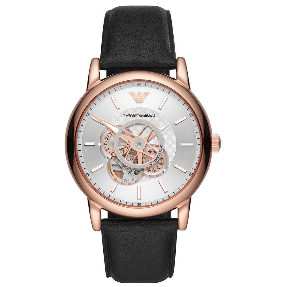 Emporio Armani AR60013 Automatic Black Leather Men’s Watch