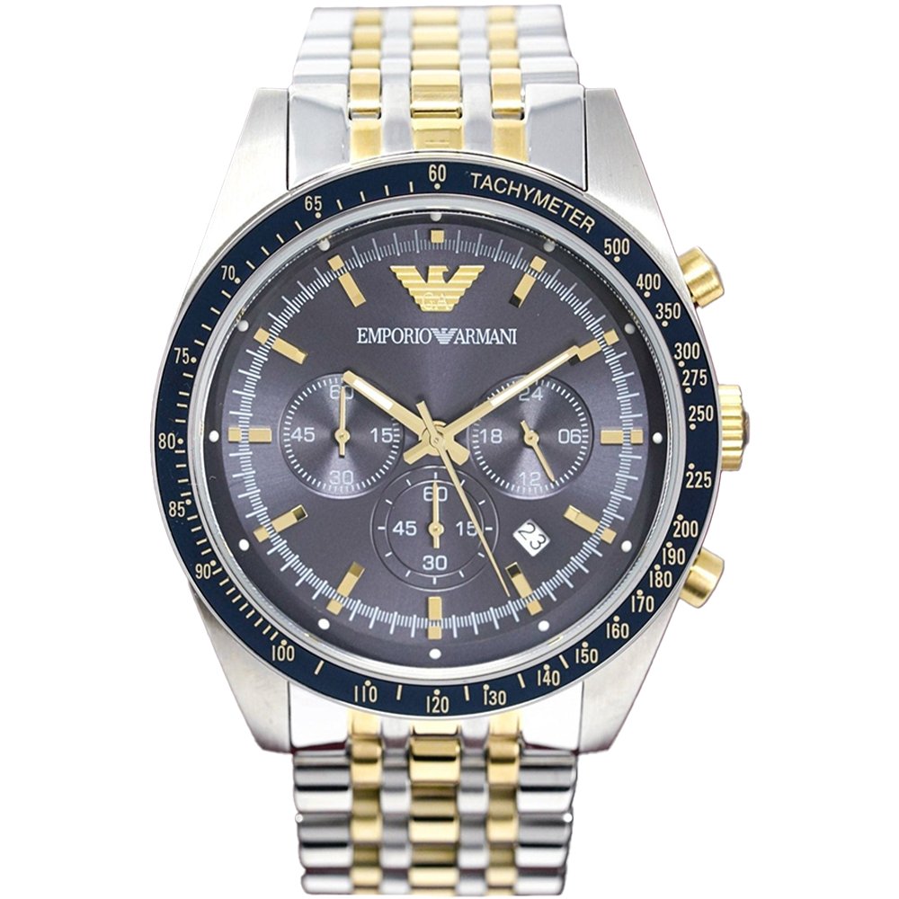 Emporio Armani AR8030 Two Tone Tazio Chronograph Men’s Watch