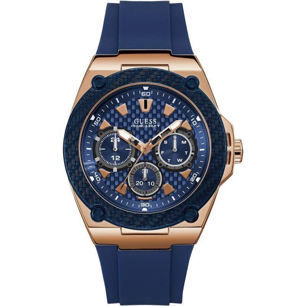 Guess W1049G2 Legacy Blue Dial Blue Silicone Men’s Watch