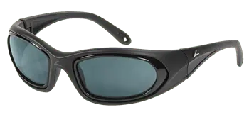 Hilco Leader Circuit Flex Sunglasses – Matte Black frame Gray lenses Sports Package (with case)