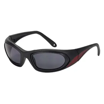 Hilco Leader Circuit Flex Sunglasses – Graphite Black with Red frame Gray lenses Sports Package (with case)