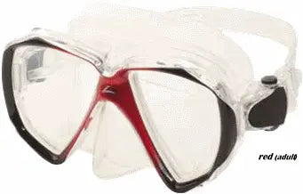 Hilco Adult Step Diopter Prescription Dive Mask – Red