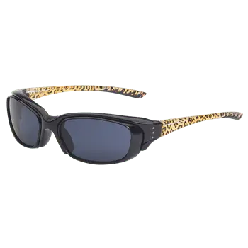 Hilco Leader Element Sunglasses – Black-Crystals frame Gray lenses Sports Package (with case and strap)
