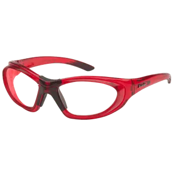 Hilco T-Zone Safety Rated Sports Goggles – Translucent Red frame no lenses