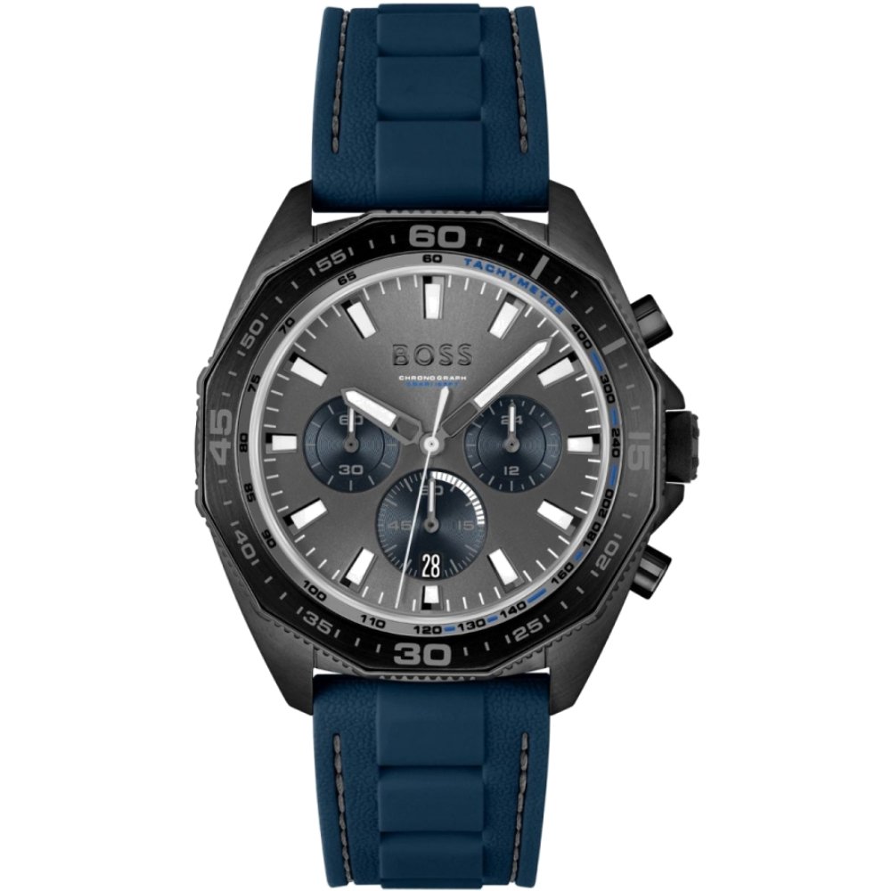 Hugo Boss 1513972 Energy Blue Silicone Chrono Men’s Watch