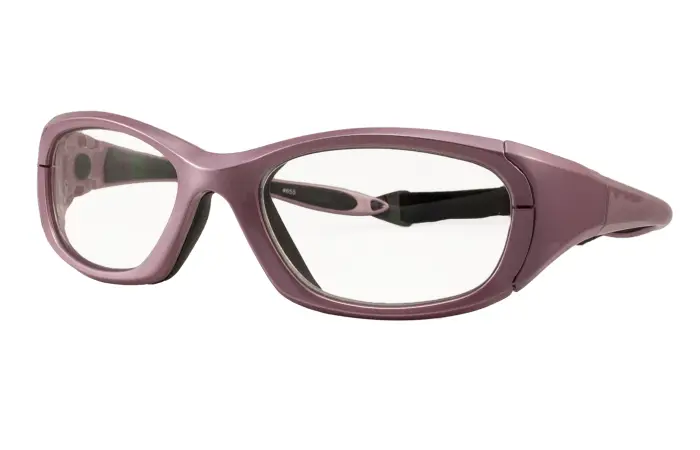 LS Rec-Specs Maxx 30 Safety Rated Sports Glasses – Light Purple frame/Clear Silver lenses (53 size only)