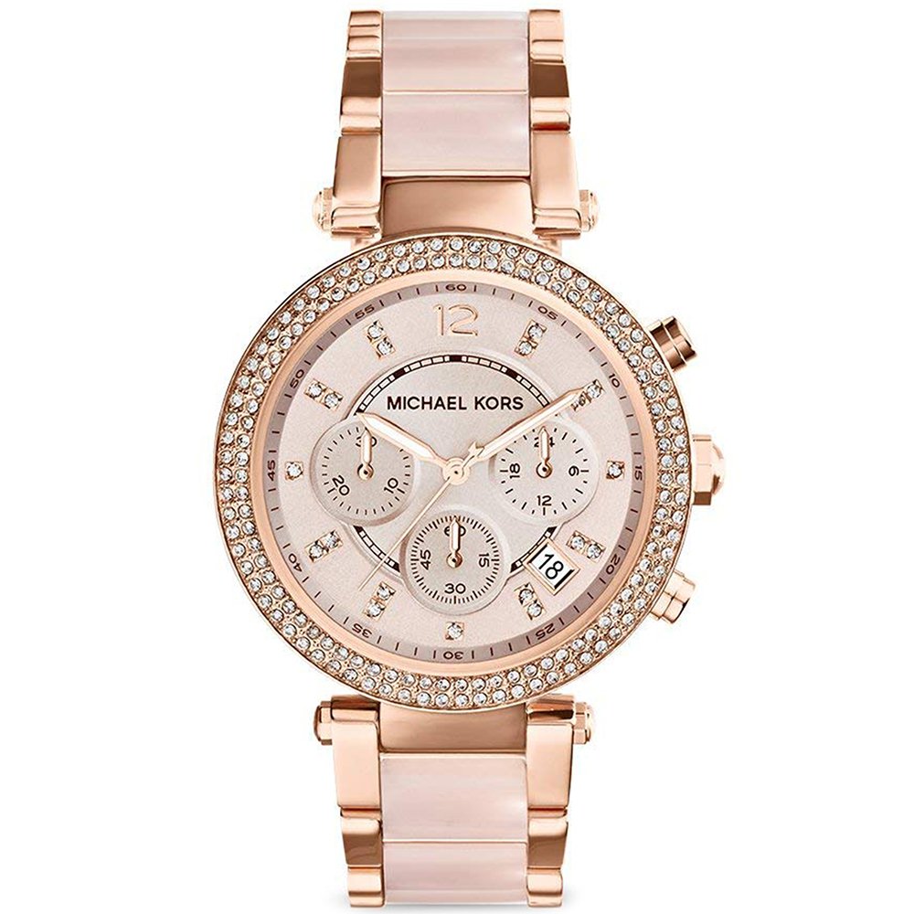 Michael Kors MK5896 Parker Chronograph Ladies Watch Rose Gold