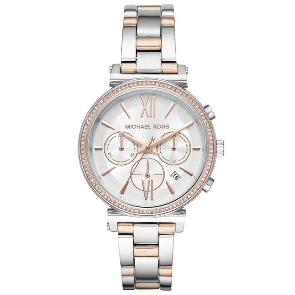 Michael Kors MK6558 Sofie Chronograph Crystal Silver Dial Ladies Watch