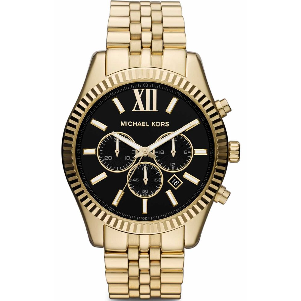 Michael Kors MK8286 Black Dial Lexington Gold Men’s Watch