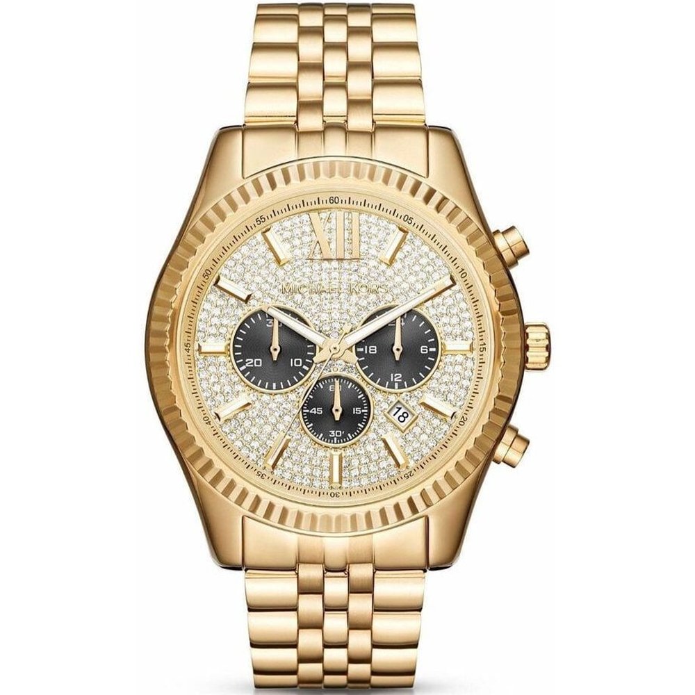 Michael Kors MK8494 Lexington Gold Pave Men’s Watch