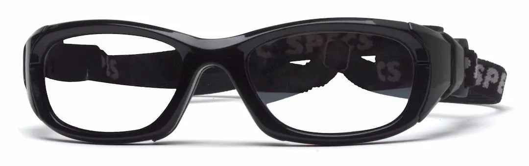 LS Rec-Specs Maxx 31 Safety Sports Goggle – Shiny Black frame/Clear Silver lenses