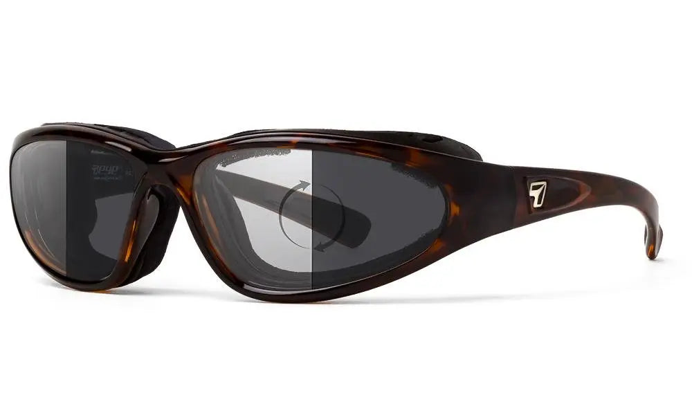 7Eye by Panoptx Bora Sunglasses – Dark Tortoise Frame with Photochromic Eclypse lenses