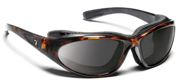 7Eye by Panoptx Bora Sunglasses – Dark Tortoise frame with Shapview Gray Lenses