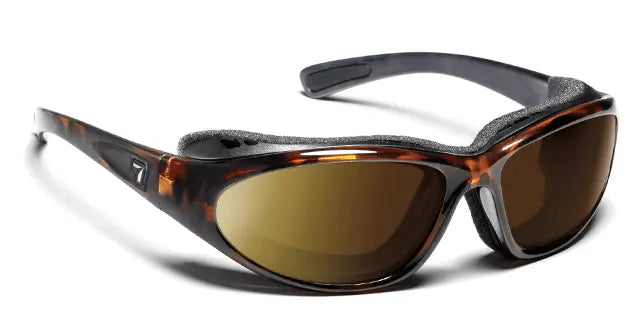 7Eye by Panoptx Bora Sunglasses – Dark Tortoise Frame with Polarized Sharpview Copper lenses