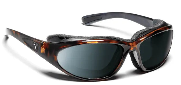 7Eye by Panoptx Bora Sunglasses – Dark Tortoise Frame with Polarized Sharpview Gray lenses