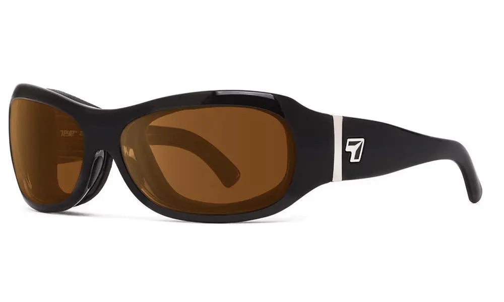 7Eye by Panoptx Briza Sunglasses – Glossy Black frame with Sharpview Copper PC lenses