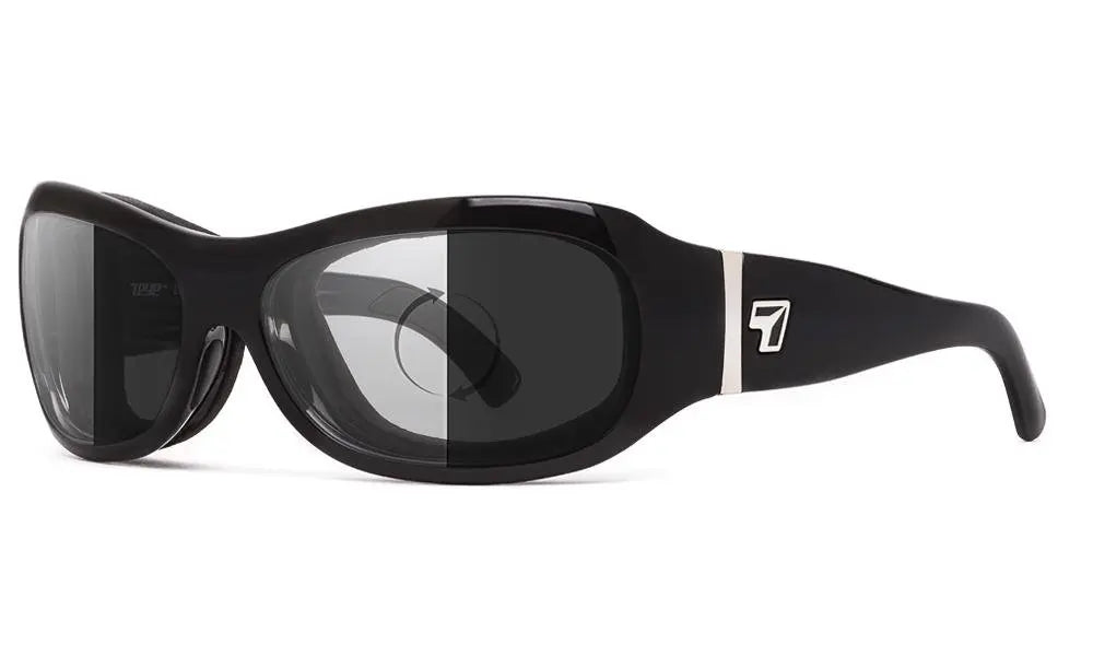 7Eye by Panoptx Briza Sunglasses – Gloss Black frame with Photochromic DarkShift lenses