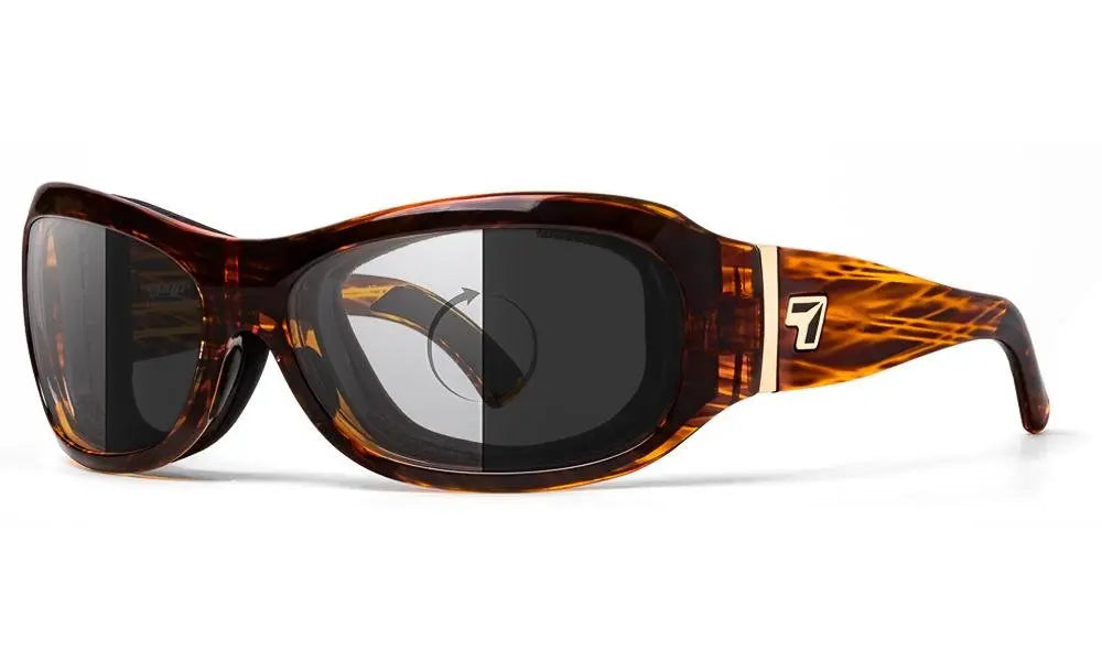7Eye by Panoptx Briza Sunglasses – Sunset Tortoise frame with Photochromic DarkShift lenses