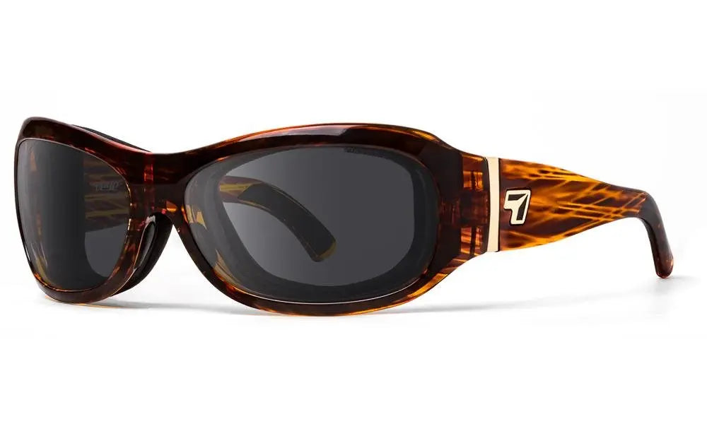 7Eye by Panoptx Briza Sunglasses – Sunset Tortoise frame with Polarized Sharpview Gray PC lenses