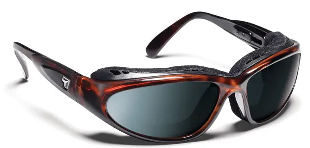 7Eye by Panoptx Cape Sunglasses – Dark Tortoise Frame with Polarized Sharpview Gray PC lenses