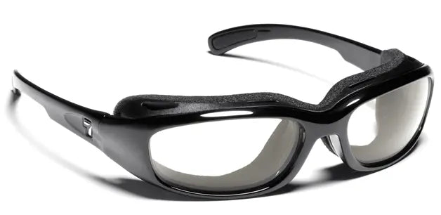 7Eye by Panoptx Churada Sunglasses – Glossy Black Frame with Sharpview Clear +2.50 Reader lenses