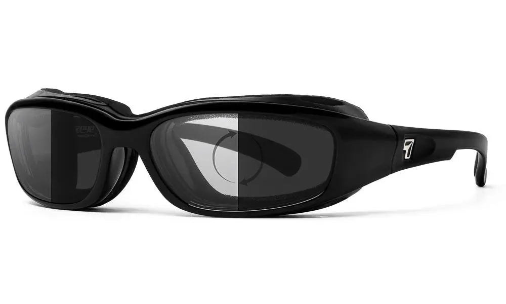 7Eye by Panoptx Churada Sunglasses – Gloss Black Frame with Photochromic DarkShift Lenses