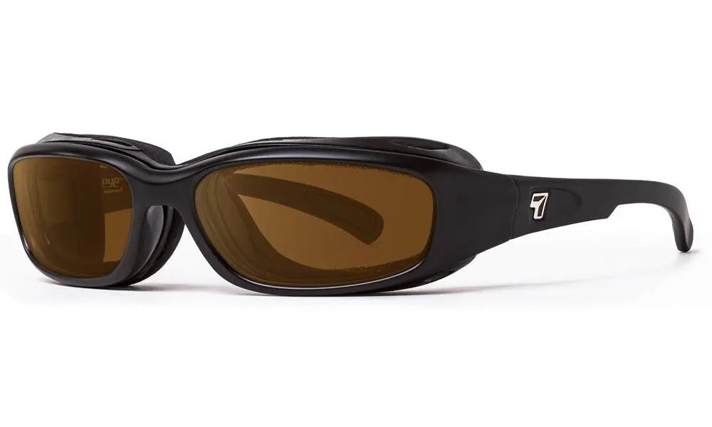 7Eye by Panoptx Churada Sunglasses – Matte Black Frame with Polarized Sharpview Copper Lenses