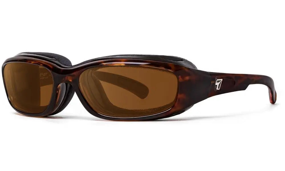 7Eye by Panoptx Churada Sunglasses – Dark Tortoise Frame with Polarized Sharpview Copper PC Lenses