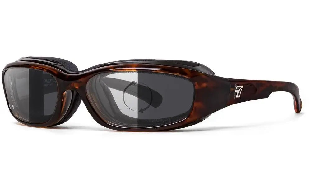 7Eye by Panoptx Churada Sunglasses – Dark Tortoise Frame with Photochromic Eclypse NXT Lenses