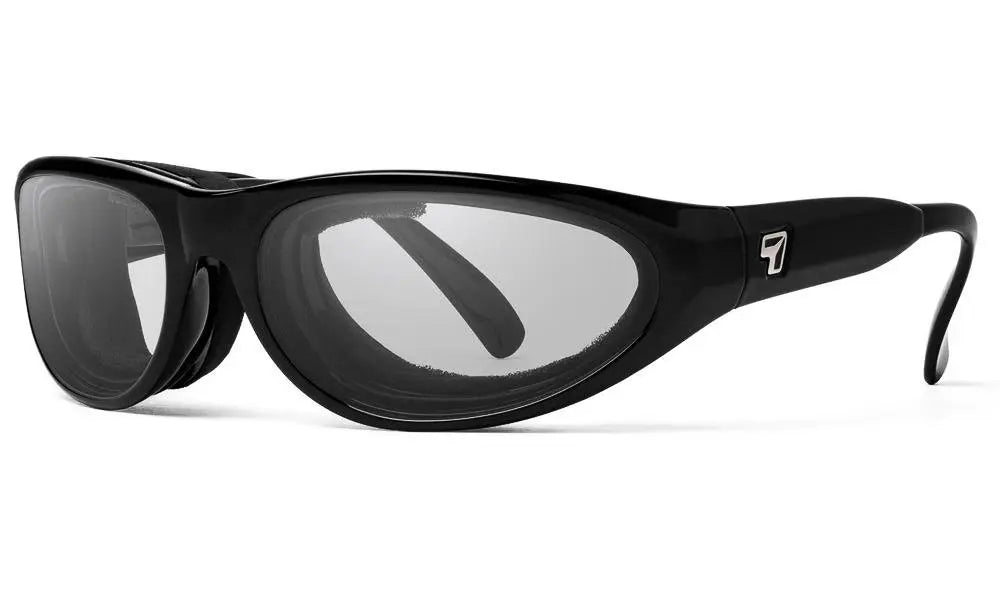 7Eye by Panoptx Diablo Sunglasses – Glossy Black frame with Sharpview Clear lenses