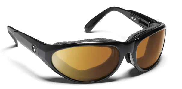 7Eye by Panoptx Diablo Sunglasses – Glossy Black frame with Sharpview Copper PC lenses
