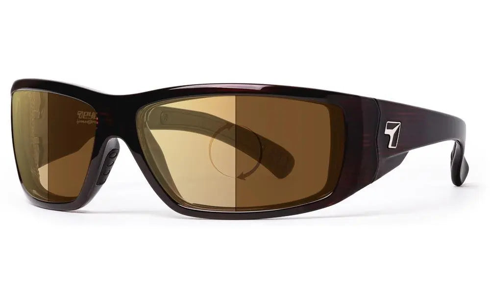 7Eye by Panoptx Maestro Sunglasses – Black Tortoise frame with Photochromic Contrast NXT lenses–sale item–was $160