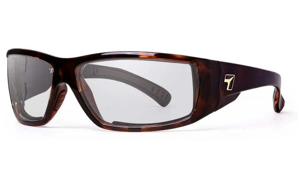 7Eye by Panoptx Maestro Sunglasses – Dark Tortoise frame with Sharpview Clear PC lenses