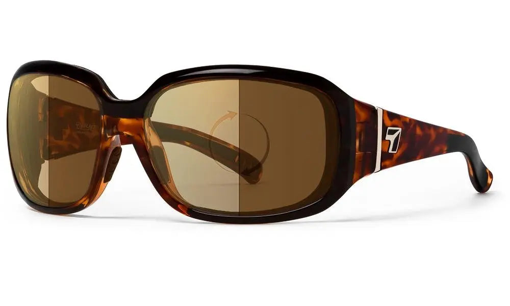 7Eye by Panoptx Mistral Sunglasses – Leopard Tortoise frame with Photochromic Contrast lenses–sale item–was $170