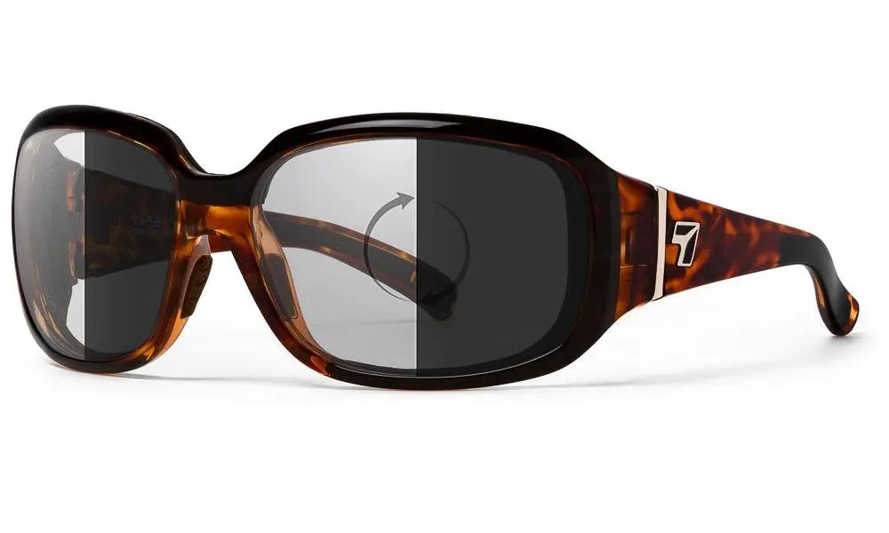 7Eye by Panoptx Mistral Sunglasses – Leopard Tortoise frame with Photochromic DarkShift lenses