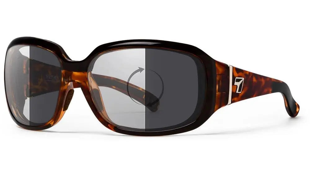7Eye by Panoptx Mistral Sunglasses – Leopard Tortoise frame with Photochromic Eclypse NXT lenses