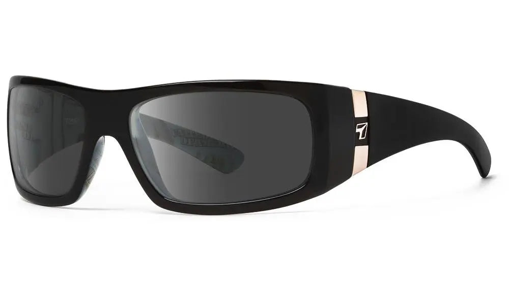 7Eye by Panoptx Shaka Sunglasses – Black C-Note frame with SharpView Gray PC lenses