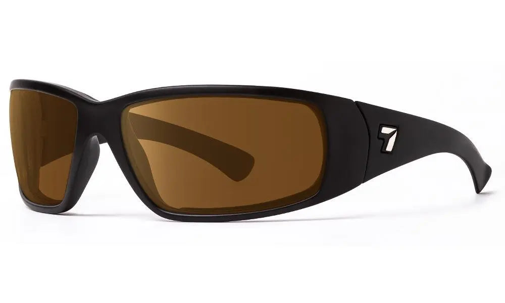 7Eye by Panoptx Taku Sunglasses – Matte Black frame with Sharpview Polarized Copper PC lenses