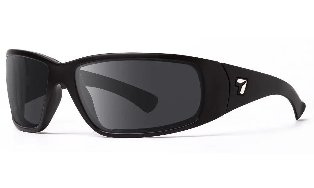 7Eye by Panoptx Taku Sunglasses – Matte Black frame with Sharpview Polarized Gray PC lenses