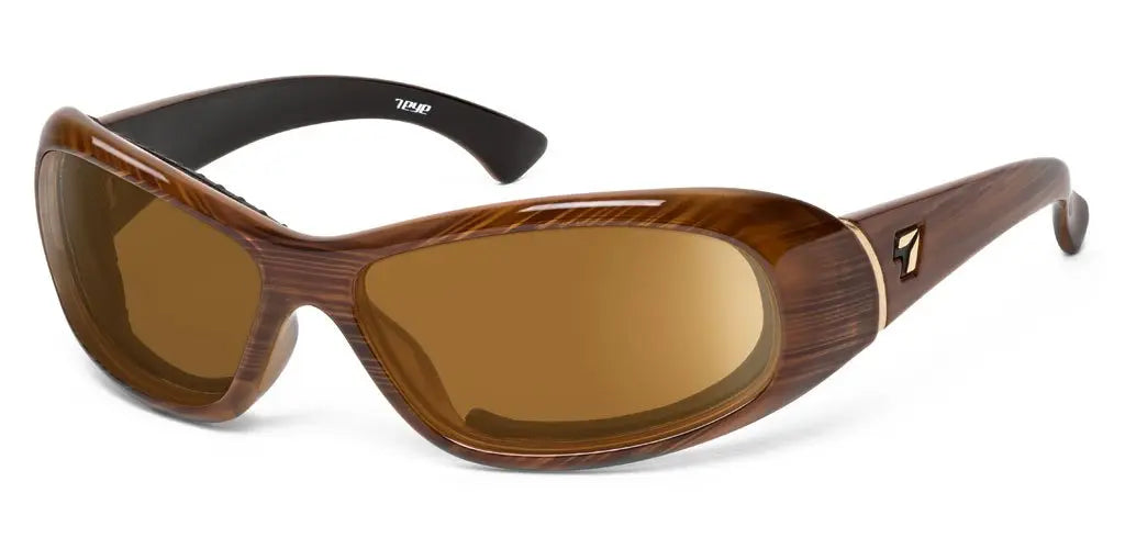 7Eye by Panoptx Zephyr Sunglasses – Sandalwood frame with Polarzied Copper lenses
