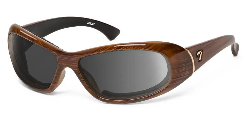 7Eye by Panoptx Zephyr Sunglasses – Sandalwood frame with Polarized Sharpview Gray PC lenses