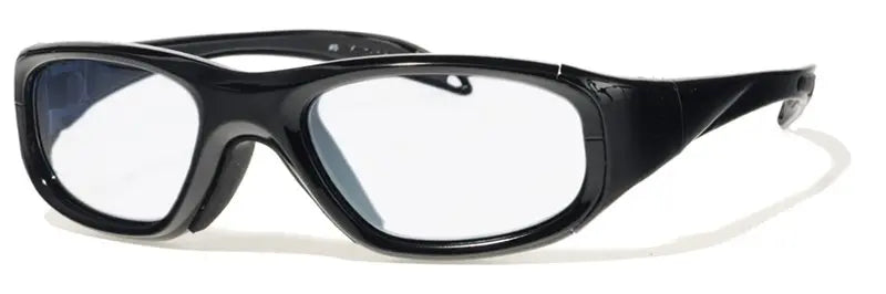 LS Rec-Specs Maxx 20 Safety Rated Sports Glasses – Shiny Black frame/Clear Silver lenses
