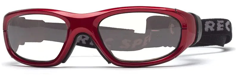 LS Rec-Specs Maxx 21 Sports Goggles – Crimson frame/Clear Silver lenses