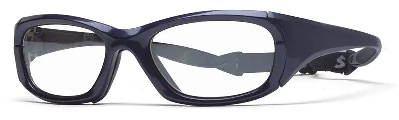 LS Rec-Specs Maxx 30 Safety Rated Sports Glasses – Shiny Navy frame/Clear Silver lenses