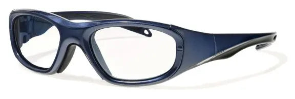 LS Rec-Specs F8 Morpheus I Safety Rated Sports Glasses (Sale) – Navy Blue-Black frame/Clear Silver