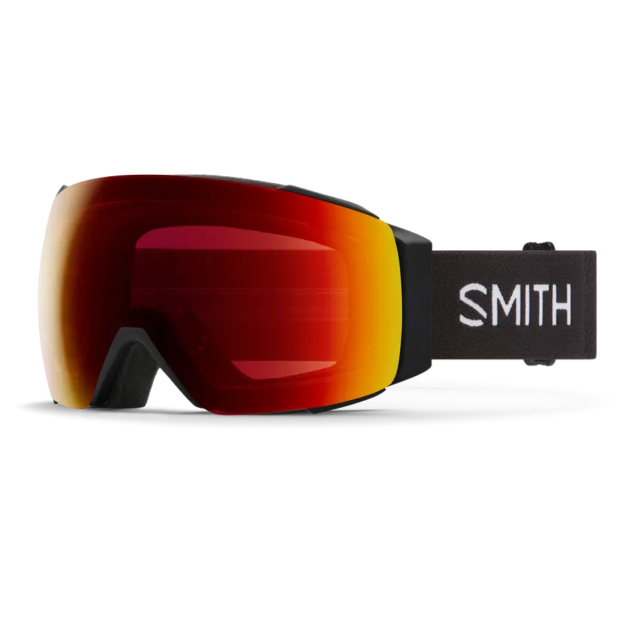 Smith I/O Mag Ski Goggles – Black goggle/ChromaPop Sun Red Mirror and Storm Yellow Flash lenses
