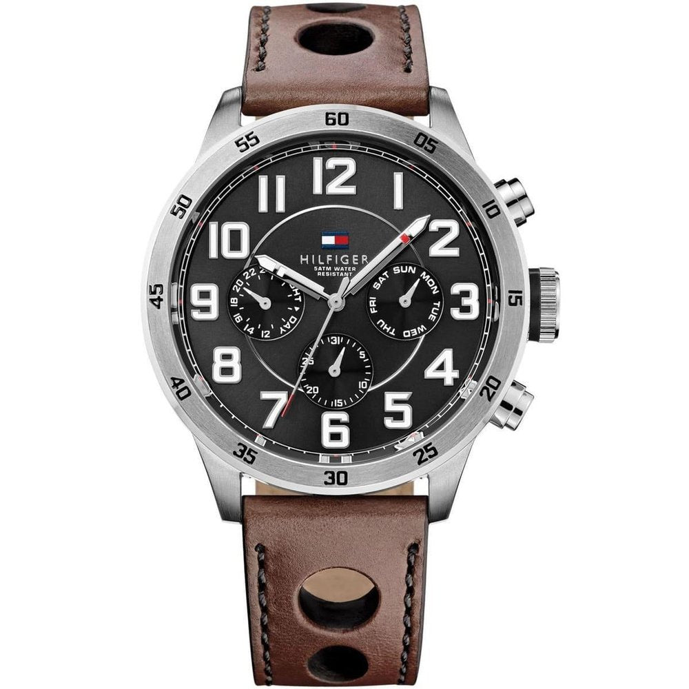 Tommy Hilfiger 1791049 Trent Multifunction Brown Leather Men’s Watch