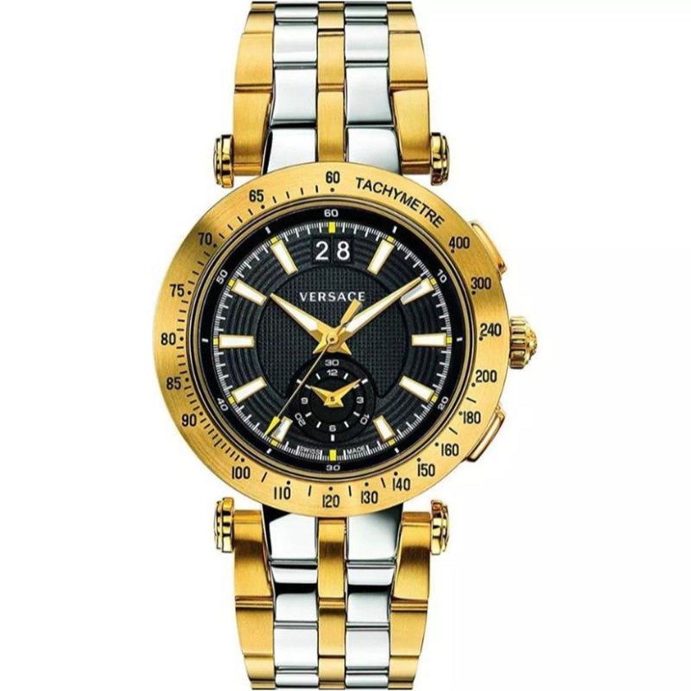 Versace VAH020016 Men’s V-RACE Two-Tone Quartz Watch
