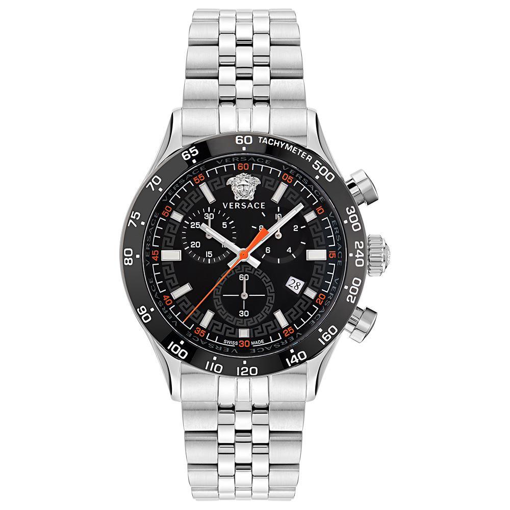 Versace VE2U00322 Hellenyium Silver Chronograph Men’s Watch