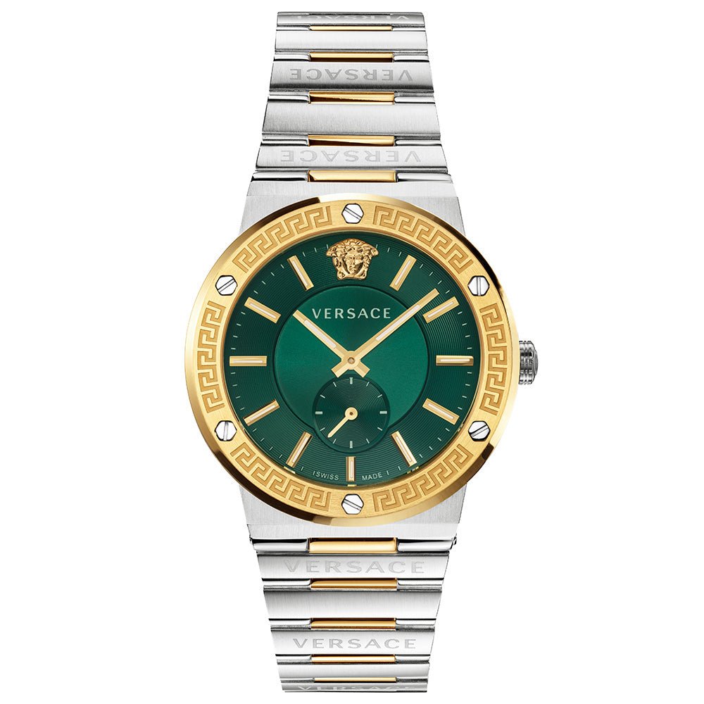 Versace VEVI00420 Men’s Watch Greca Two-Tone Green Dial
